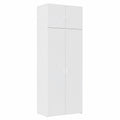 Armario Alto de Madera Compuesto Blanco 70x42,5x225 cm