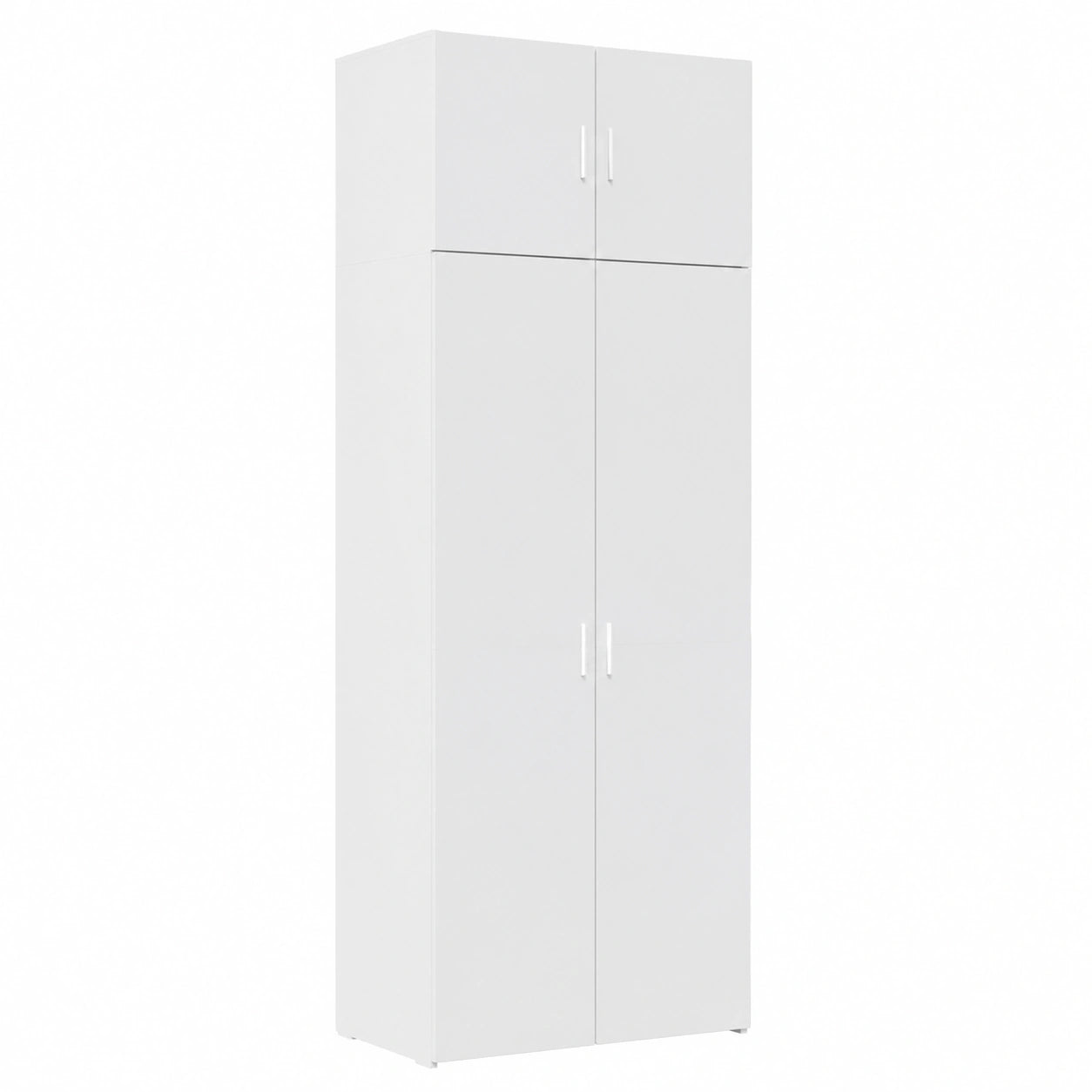 Armario Alto de Madera Compuesto Blanco 70x42,5x225 cm