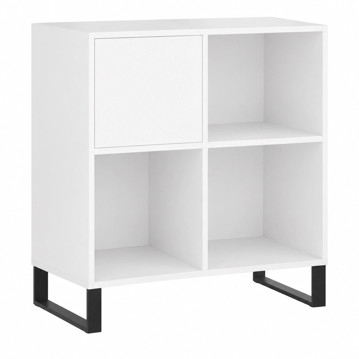 Estantería para Vinilos de Madera Blanca, 84.5x38x89 cm
