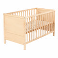 Cuna Convertible en Cama Infantil 70x140 - Barandilla Ajustable y Barrotes Desmontables
