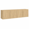 Conjunto de Muebles de Pared para TV en Roble Sonoma, 2 Unidades, 80x30x41 cm