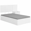 Cabecero Flow con Mesita de Noche y Canapé Recto 90cm Blanco