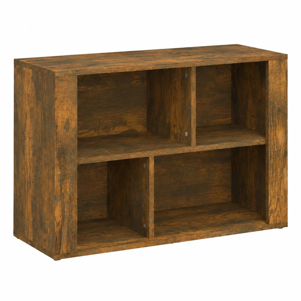 Aparador de roble ahumado con amplio almacenamiento, ideal para cocina y comedor