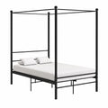 Cama con Dosel de Metal Negro 120x200 cm de INLIFE