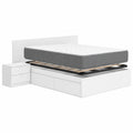 Conjunto de Dormitorio: Cama Alice con 4 Cajones, Colchón Viscoelástico y Somier de Lama Ancha