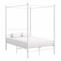 Cama Juvenil de Metal con Dosel Blanco 120x200 cm - ZEYUAN