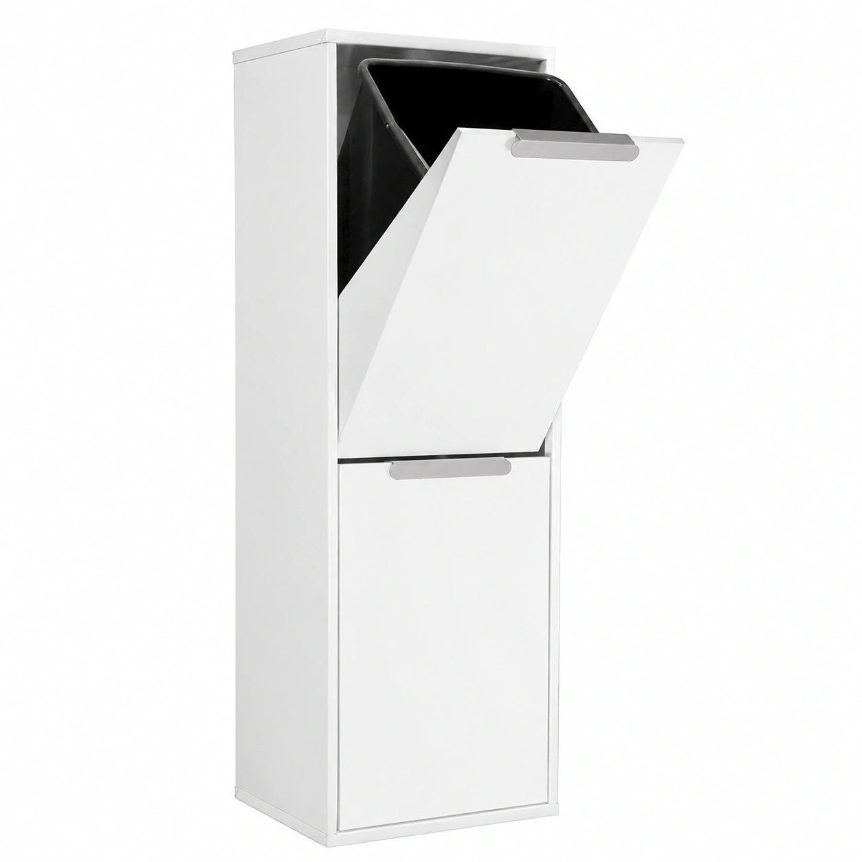 Cubo de Basura de Acero con 2 Compartimentos 34L para Reciclaje