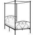 Cama con Dosel Metálica Negra 120x200 cm de INLIFE