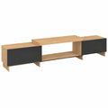 Mueble de TV Extensible Vlad 140-240 cm, 2 Puertas, Madera y Negro